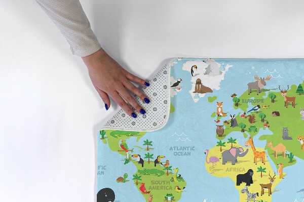 Koberec Mapa sveta zvierat