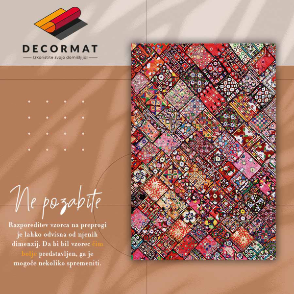 Vinylový koberec pre domácnosť patchwork mozaika