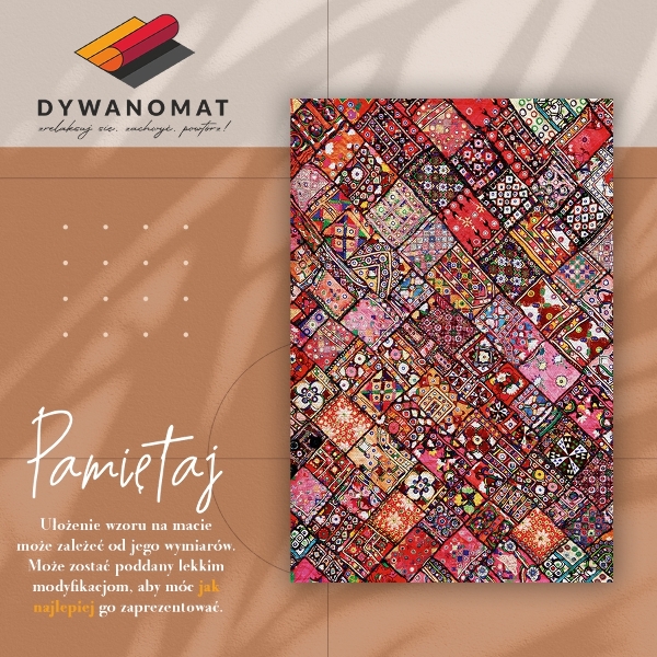 Vinylový koberec pre domácnosť patchwork mozaika