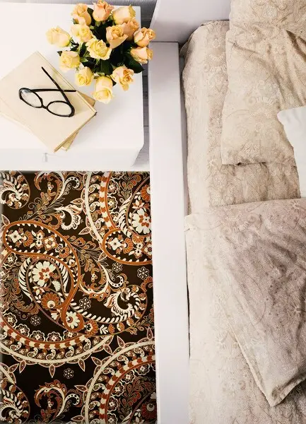 Vnútorné vinylový koberec retro paisley