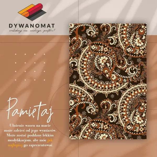 Vnútorné vinylový koberec retro paisley
