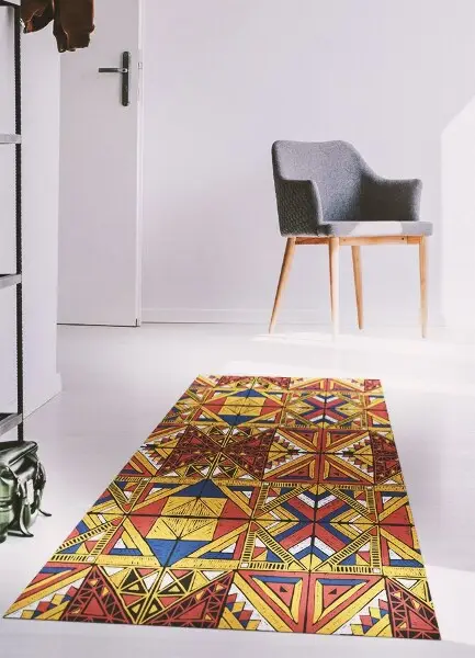 Vinylová rohož pre domácnosť farebné dlaždice