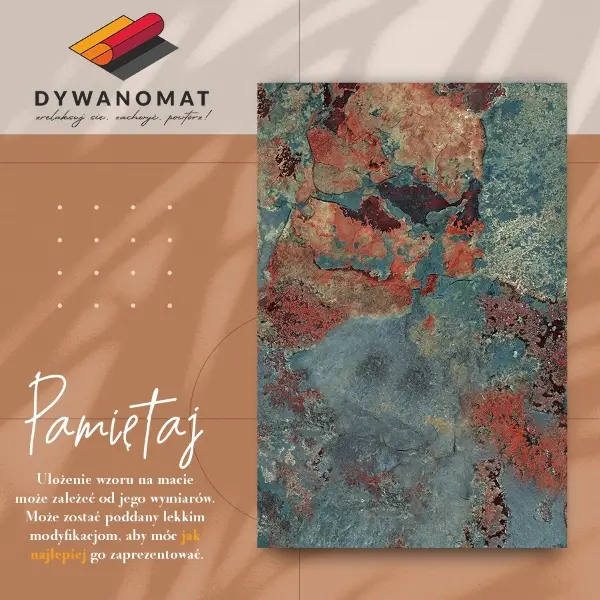 Vinylový koberec pre domácnosť skorodované kovové