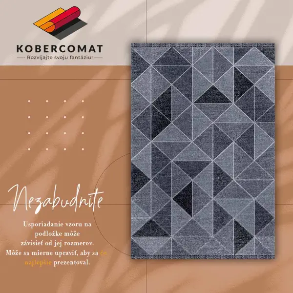 Univerzálny vinylový koberec Štvorce a trojuholníky