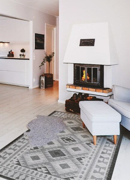 Vnútorné vinylový koberec šedé diamanty