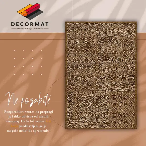 Vinylová rohož pre domácnosť tribal pattern