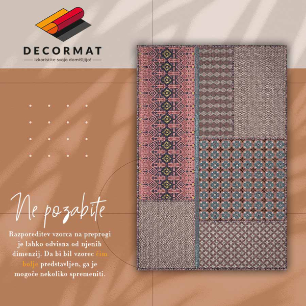 Vnútorné vinylový koberec Aztec vzor