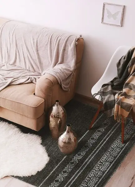 Vinylový koberec pre domácnosť africký vzor