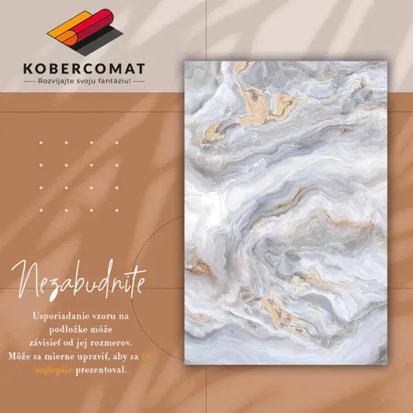 Vinylový koberec pre domácnosť mramor mora