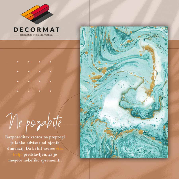 Vinylová rohož pre domácnosť mramorové vlny
