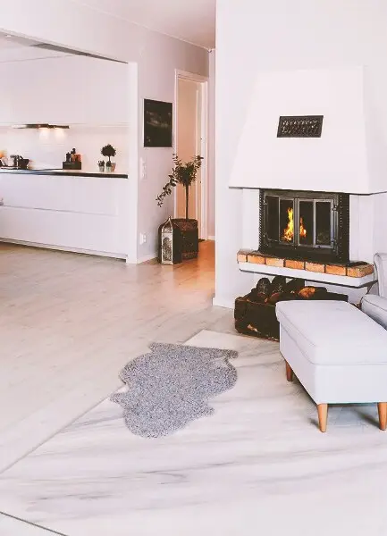Módne vinylový koberec Mramor zimné sklon