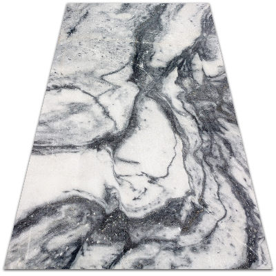 Univerzálny vinylový koberec Čierno-biely mramor