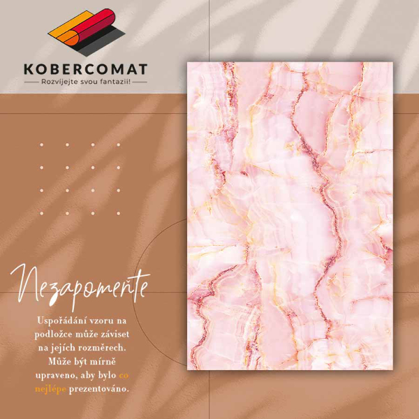 Vnútorné vinylový koberec ružový mramor