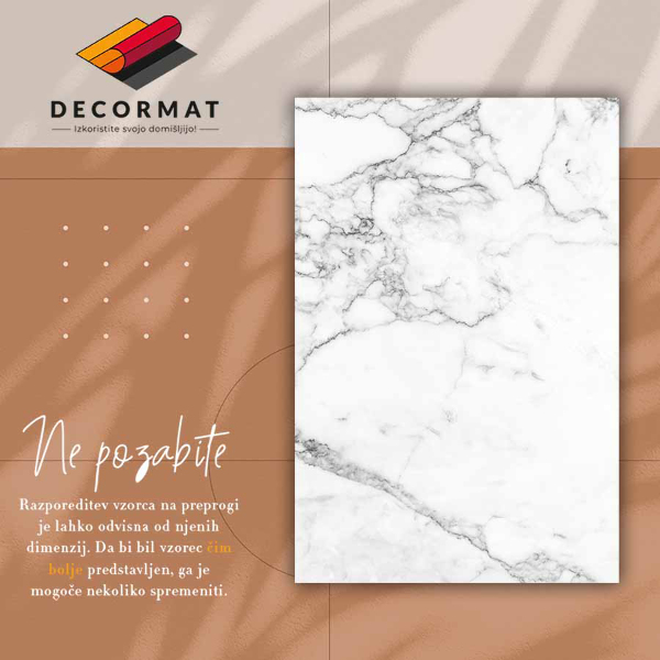 vinylový koberec Čierna a biela mramorová doska