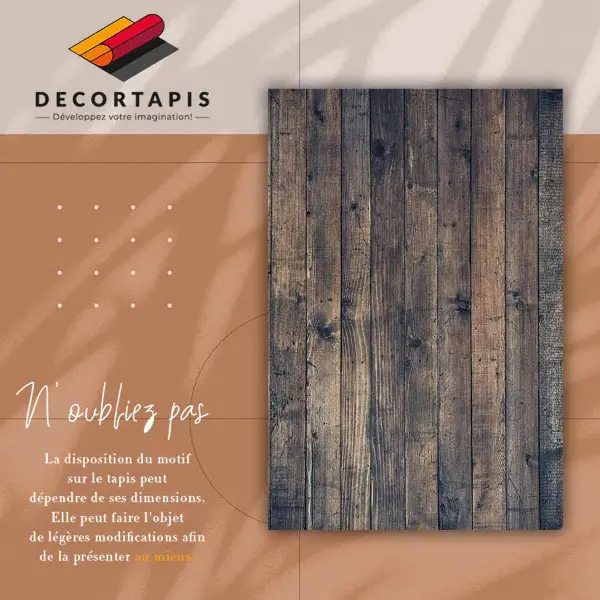 Módne vinylový koberec dark board
