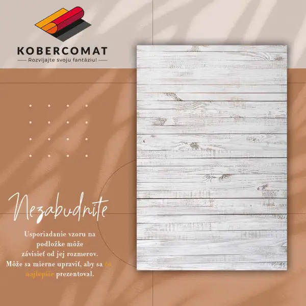 Módne vinylový koberec Biele tabule textúry