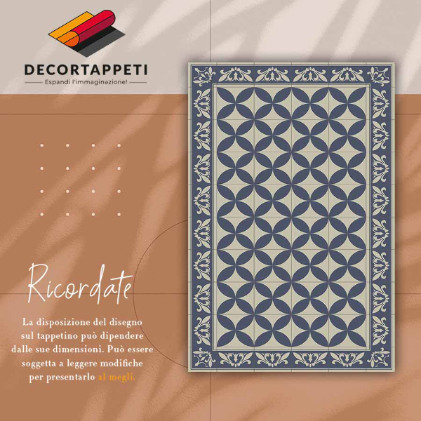 Vnútorné vinylový koberec vzor Azulejos