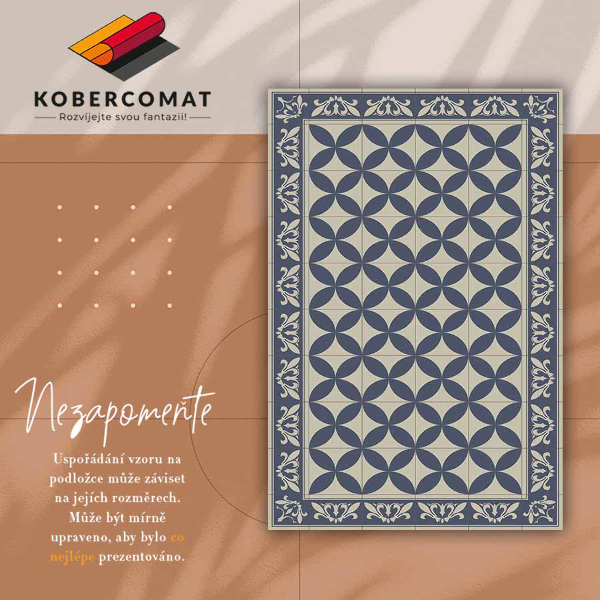 Vnútorné vinylový koberec vzor Azulejos