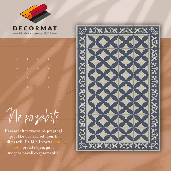 Vnútorné vinylový koberec vzor Azulejos