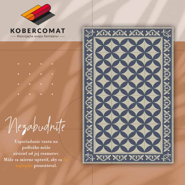 Vnútorné vinylový koberec vzor Azulejos