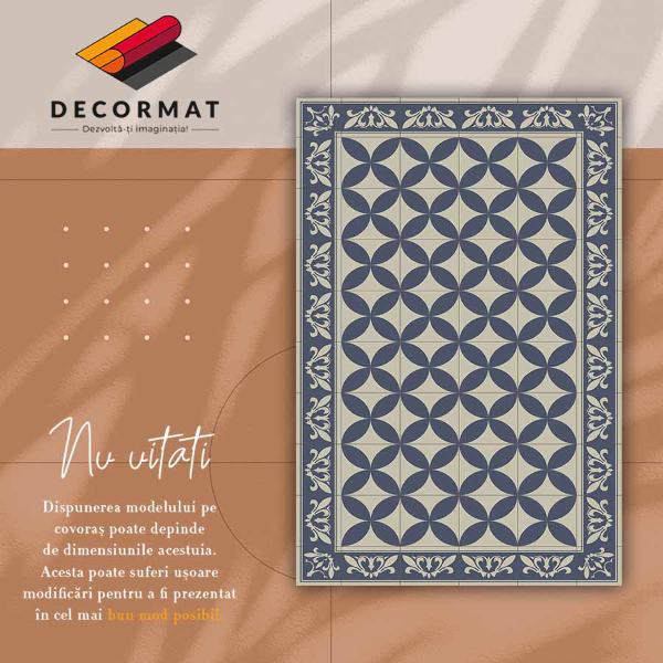 Vnútorné vinylový koberec vzor Azulejos