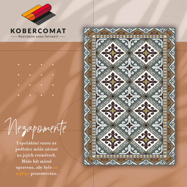 Univerzálny vinylový koberec geometrické kvety