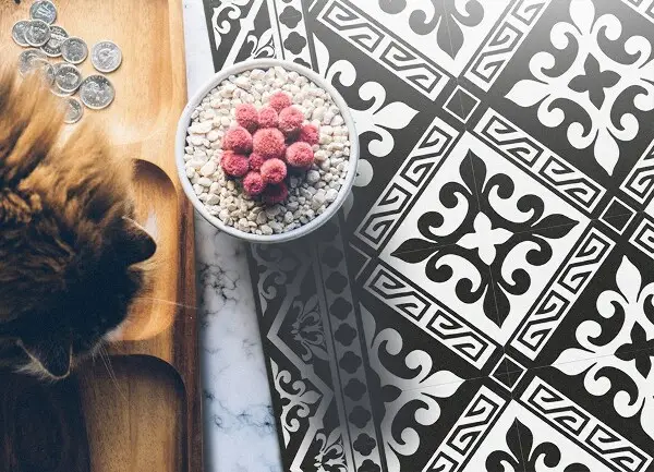Módne vinylový koberec geometrické vzory