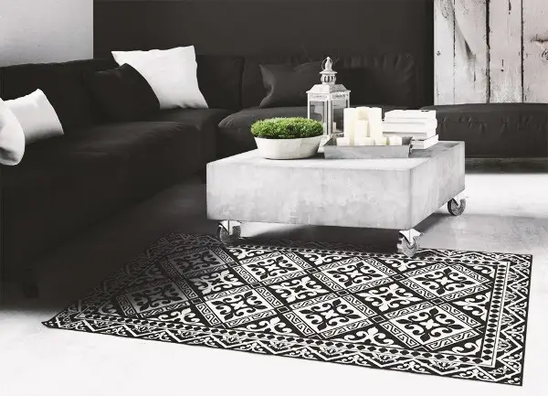 Módne vinylový koberec geometrické vzory