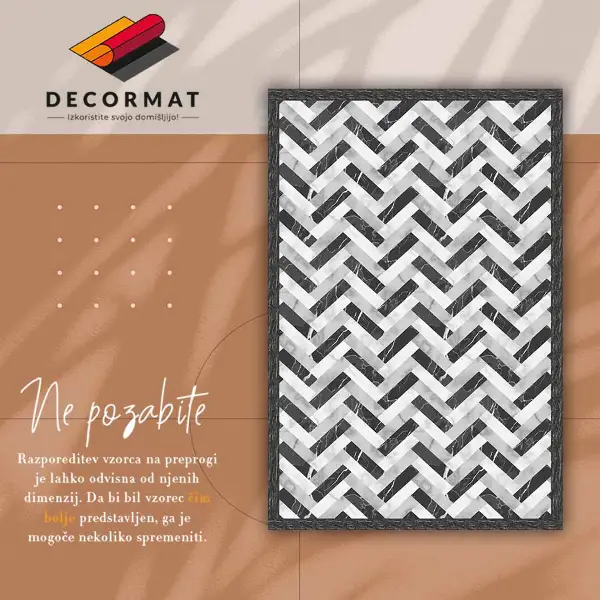 Vinylový koberec pre domácnosť mramor mozaika