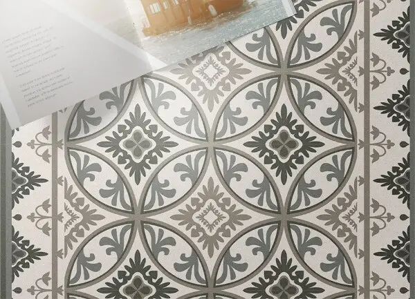 Módne vnútorná vinylový koberec retro kruhy