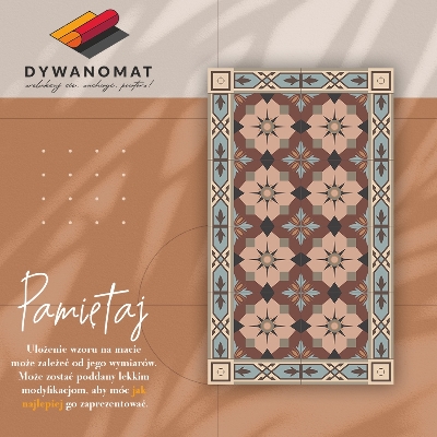 Módne vinylový koberec geometrické dlaždice