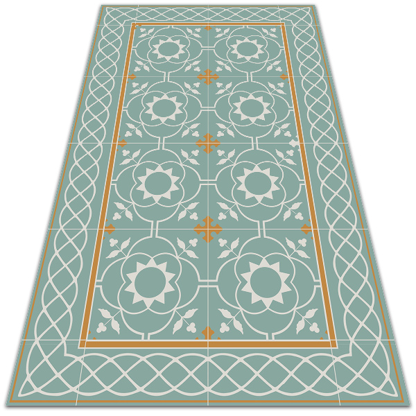 Módne univerzálny vinylový koberec Vintage symetria