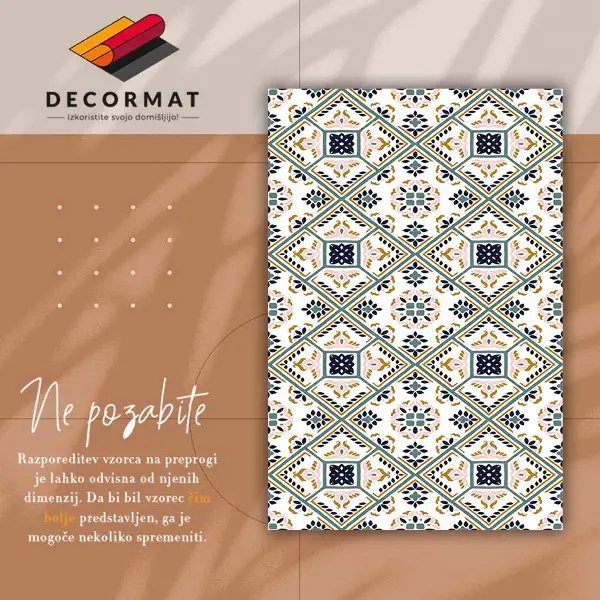 Módne vinylový koberec geometrický vzor