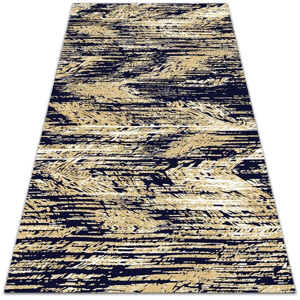 Módne univerzálny vinylový koberec Žlté pruhy Retro