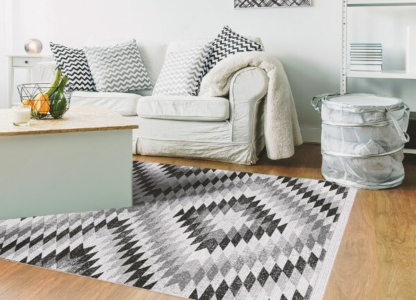 Módne vinylový koberec Šedá geometrický vzor