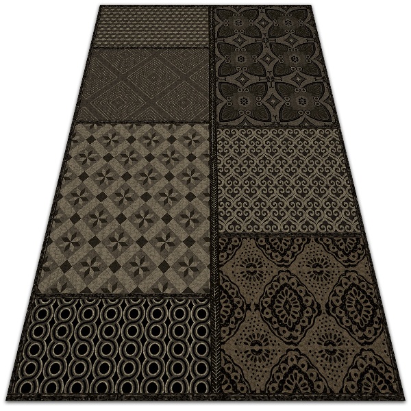 Módne vinylový koberec Kombinácia rôznych vzorov