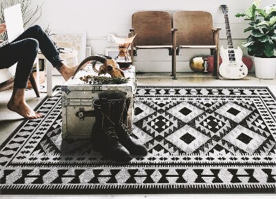 Módne vinylový koberec kosoštvorce