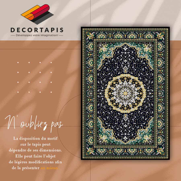 Vnútorné vinylový koberec gold mandala