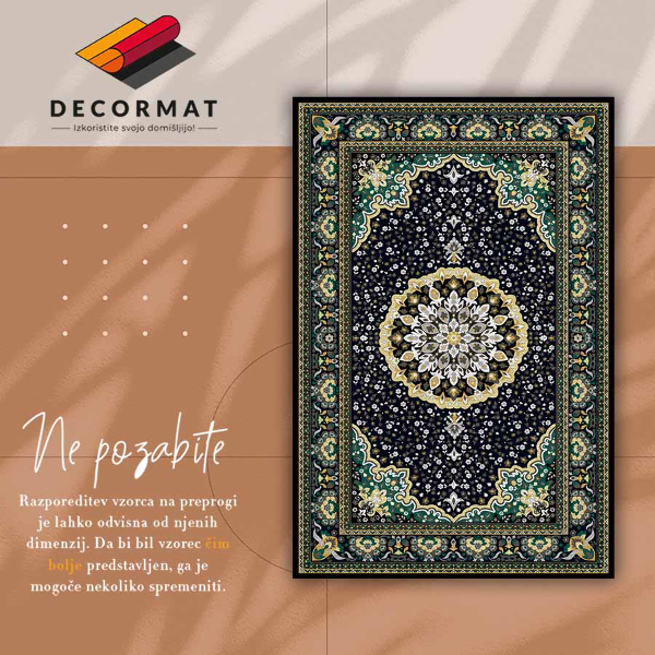 Vnútorné vinylový koberec gold mandala