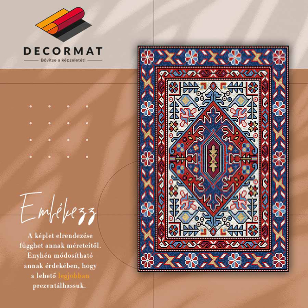 Módne univerzálny vinylový koberec ľudovými ornamenty