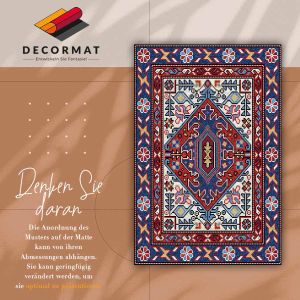 Módne univerzálny vinylový koberec ľudovými ornamenty