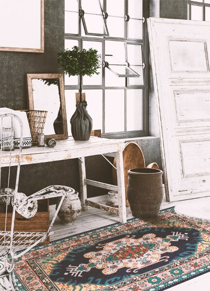 Vinylový koberec pre domácnosť folk textúry