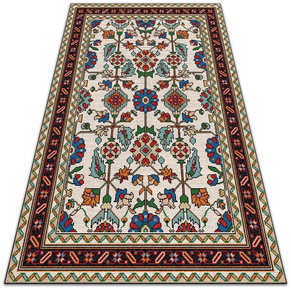 Módne vinylový koberec kvetinárstvo mozaika