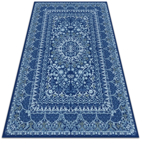 Módne vinylový koberec Modrý v antickom štýle