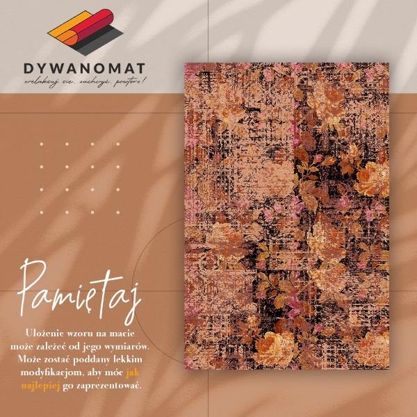 Vinylová rohož pre domácnosť vinobranie kvety