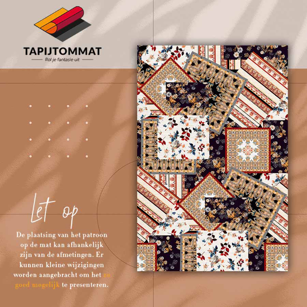 Módne vinylový koberec chaotické patchwork