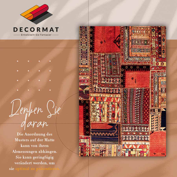 Módne vinylový koberec patchwork abstrakcie