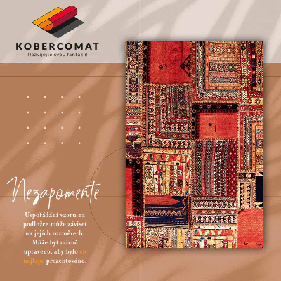 Módne vinylový koberec patchwork abstrakcie