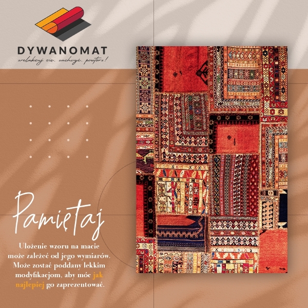 Módne vinylový koberec patchwork abstrakcie