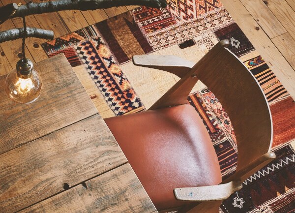 vinylový koberec abstraktné patchwork